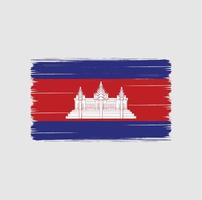 escova de bandeira do camboja. bandeira nacional vetor