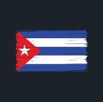 pincel de bandeira de cuba. bandeira nacional vetor