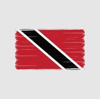 pincel de bandeira de trinidad e tobago. bandeira nacional vetor