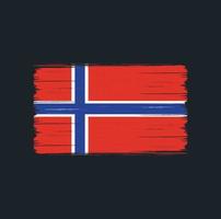 escova de bandeira da noruega. bandeira nacional vetor