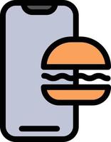 ilustração vetorial de hambúrguer on-line em ícones de símbolos.vector de qualidade background.premium para conceito e design gráfico. vetor