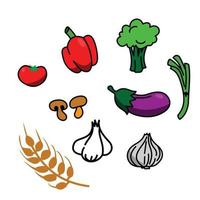 conjunto de ícones de vegetais