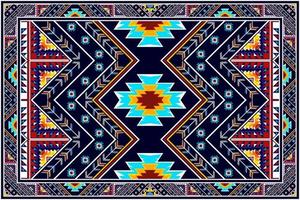 design de padrão étnico abstrato geométrico ikat. tecido asteca tapete mandala ornamento étnico chevron têxtil decoração wallpaper. fundo de vetor de bordado tradicional étnico nativo tribal boho