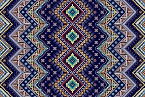 design de padrão étnico abstrato geométrico ikat. tecido asteca tapete mandala ornamento étnico chevron têxtil decoração wallpaper. fundo de vetor de bordado tradicional étnico nativo tribal boho