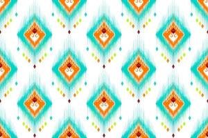 design de padrão étnico abstrato geométrico ikat. tecido asteca tapete mandala ornamento étnico chevron têxtil decoração wallpaper. fundo de vetor de bordado tradicional étnico nativo tribal boho