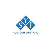 design de logotipo de carta syj em fundo branco. syj conceito de logotipo de letra de iniciais criativas. design de letras syj. vetor