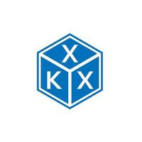 xkx carta logotipo design em fundo branco. xkx conceito de logotipo de letra de iniciais criativas. design de letra xkx. vetor
