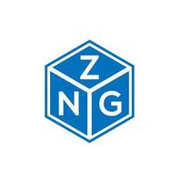 design de logotipo de letra zng em fundo branco. conceito de logotipo de letra de iniciais criativas zng. design de letra zng. vetor