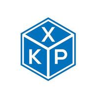 design de logotipo de carta xkp em fundo branco. conceito de logotipo de letra de iniciais criativas xkp. design de letra xkp. vetor