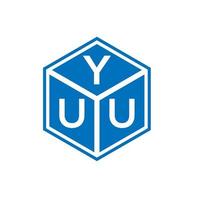 design de logotipo de letra yuu em fundo branco. yuu conceito de logotipo de letra de iniciais criativas. design de letra yuu. vetor