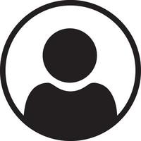 ícone de usuário em estilo simples. ícone de pessoa. símbolo do cliente vetor