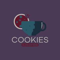 vetor de conceito de design de logotipo de biscoito