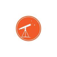 vetor de ícone do logotipo do telescópio