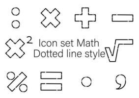 coleção de ilustrações de símbolos em matemática 2 vetor