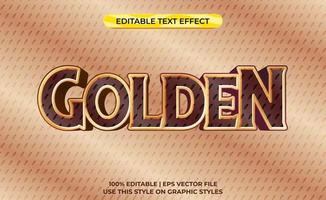 texto 3d de luxo com textura dourada. modelo de tipografia para objeto de ouro. vetor
