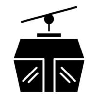 ícone de glifo de teleférico vetor