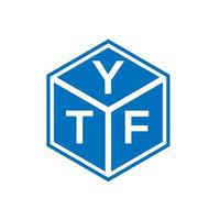 design de logotipo de letra ytf em fundo branco. conceito de logotipo de letra de iniciais criativas ytf. design de letra ytf. vetor