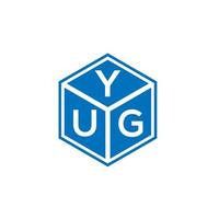design de logotipo de carta yug em fundo branco. conceito de logotipo de carta de iniciais criativas yug. design de letra yug. vetor