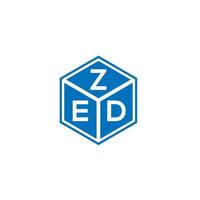 design de logotipo de carta zed em fundo branco. conceito de logotipo de letra de iniciais criativas zed. design de letra zed. vetor