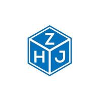 design de logotipo de carta zhj em fundo branco. conceito de logotipo de letra de iniciais criativas zhj. design de letra zhj. vetor