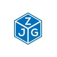 design de logotipo de letra zjg em fundo branco. conceito de logotipo de letra de iniciais criativas zjg. design de letra zjg. vetor