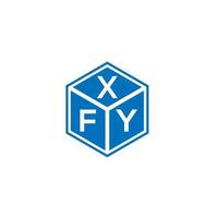 design de logotipo de carta xfy em fundo branco. conceito de logotipo de letra de iniciais criativas xfy. design de letra xfy. vetor