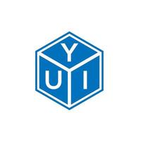 design de logotipo de carta yui em fundo branco. conceito de logotipo de letra de iniciais criativas yui. design de letras yui. vetor
