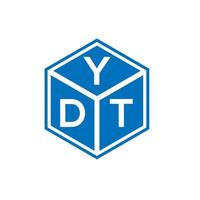 design de logotipo de carta ydt em fundo branco. conceito de logotipo de letra de iniciais criativas ydt. design de letra ydt. vetor