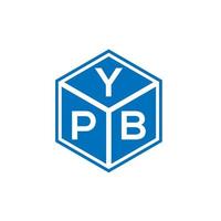 design de logotipo de carta ypb em fundo branco. conceito de logotipo de letra de iniciais criativas ypb. design de letra ypb. vetor