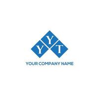 design de logotipo de carta yyt em fundo branco. conceito de logotipo de letra de iniciais criativas yyt. design de letra yyt. vetor