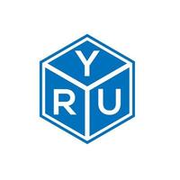 design de logotipo de carta yru em fundo branco. conceito de logotipo de letra de iniciais criativas yru. design de letra yru. vetor