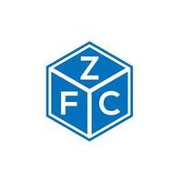 design de logotipo de letra zfc em fundo branco. conceito de logotipo de letra de iniciais criativas zfc. design de letra zfc. vetor