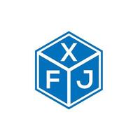 design de logotipo de carta xfj em fundo branco. conceito de logotipo de letra de iniciais criativas xfj. design de letra xfj. vetor