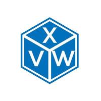 design de logotipo de carta xvw em fundo branco. conceito de logotipo de letra de iniciais criativas xvw. xvw design de letras. vetor