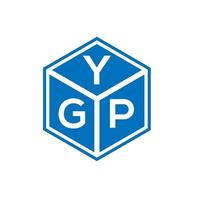 design de logotipo de carta ygp em fundo branco. conceito de logotipo de letra de iniciais criativas ygp. design de letra ygp. vetor