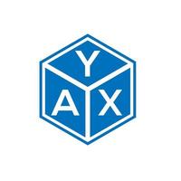 design de logotipo de carta yax em fundo branco. conceito de logotipo de letra de iniciais criativas yax. design de letra yax. vetor