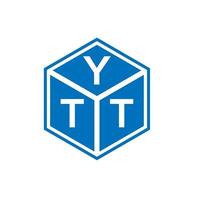 design de logotipo de letra ytt em fundo branco. conceito de logotipo de letra de iniciais criativas ytt. design de letra ytt. vetor