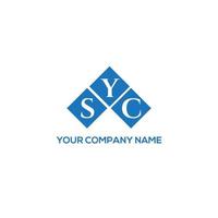 design de logotipo de carta syc em fundo branco. syc conceito de logotipo de letra de iniciais criativas. design de carta sic. vetor