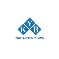 design de logotipo de carta kyb em fundo branco. conceito de logotipo de letra de iniciais criativas kyb. design de letras kyb. vetor