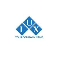 lux conceito de logotipo de letra de iniciais criativas. lux carta design.lux carta logotipo design em fundo branco. lux conceito de logotipo de letra de iniciais criativas. design de letras lux. vetor