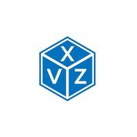 design de logotipo de carta xvz em fundo branco. conceito de logotipo de letra de iniciais criativas xvz. design de letra xvz. vetor