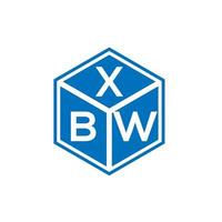 design de logotipo de carta xbw em fundo branco. conceito de logotipo de letra de iniciais criativas xbw. design de letra xbw. vetor