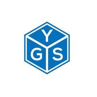 design de logotipo de carta ygs em fundo branco. conceito de logotipo de letra de iniciais criativas ygs. design de letra ygs. vetor