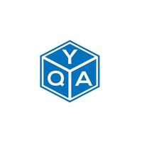 design de logotipo de carta yqa em fundo branco. conceito de logotipo de letra de iniciais criativas yqa. design de letra yqa. vetor
