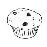 desenho vetorial de cupcake vetor