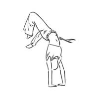 desenho vetorial de capoeira vetor