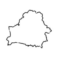 esboço de vetor de mapa da bielorrússia