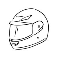 desenho vetorial de capacete de motocicleta vetor