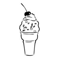 desenho vetorial de sorvete vetor