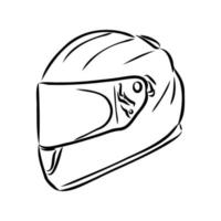 desenho vetorial de capacete de motocicleta vetor